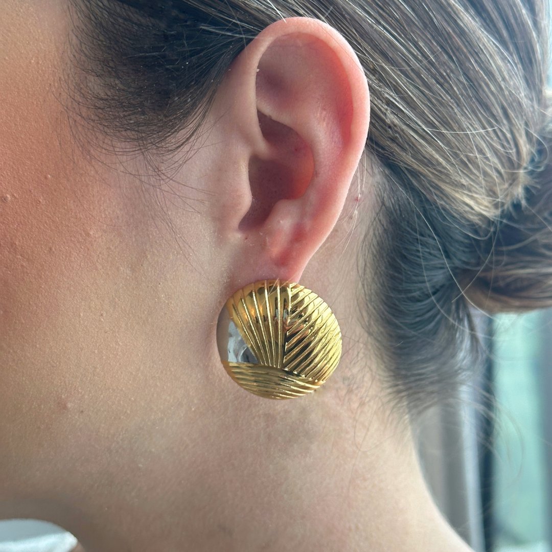 MIXED SWIRL EARRINGS - ARETES - Malandra Jewelry - EUWA68 - JDE2405061 - PS