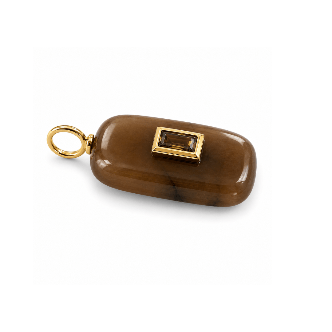 Mocha Quartz Gaia Charm - DIJES - Malandra Jewelry - TD2628