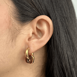 MOCHA SQUARE HOOPS - ARETES - Malandra Jewelry - EUWA402-JDE0108014-RD