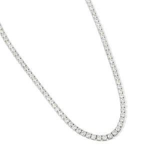 Moissanite Silver Luxe Tennis Necklace - COLLARES - Malandra Jewelry - LRC5.P-SMON01-P-4-18