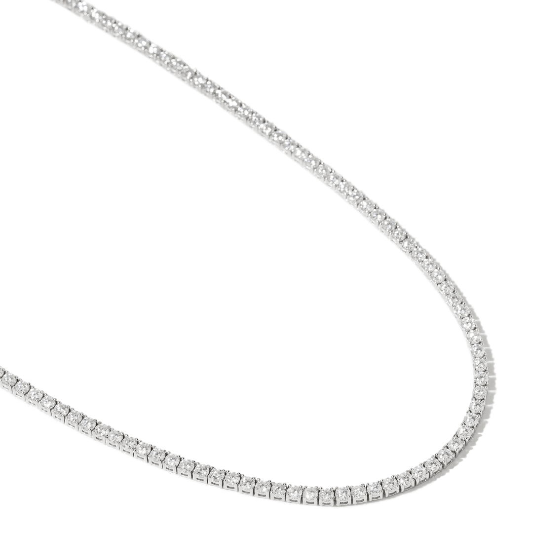 MOISSANITE SILVER TENNIS NECKLACE - COLLARES - Malandra Jewelry - LRC4.P-SMON01-P-3-18
