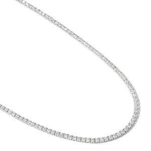 MOISSANITE SILVER TENNIS NECKLACE - COLLARES - Malandra Jewelry - LRC4.P-SMON01-P-3-18