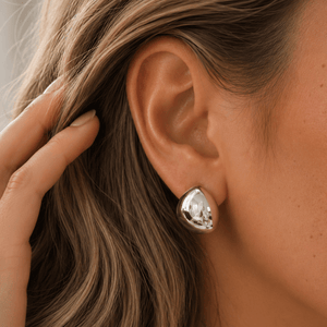 MOLTEN SILVER DROP EARRINGS - ARETES - Malandra Jewelry - ZOA35.P-G50718K0Z3