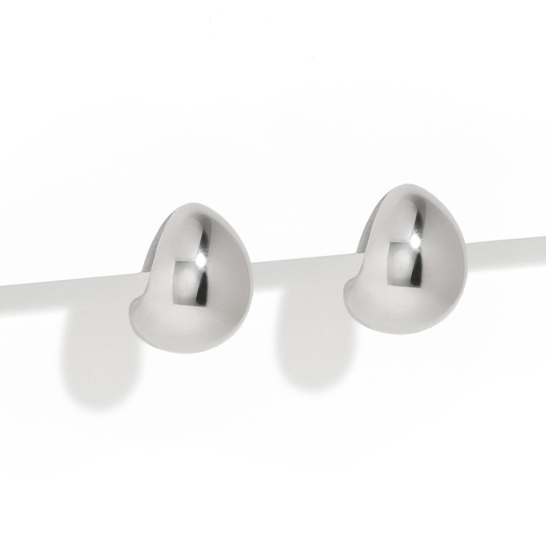 MOLTEN SILVER PEBBLE EARRINGS - ARETES - Malandra Jewelry - ZOA50.P-N18775K8Z