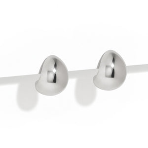 MOLTEN SILVER PEBBLE EARRINGS - ARETES - Malandra Jewelry - ZOA50.P-N18775K8Z