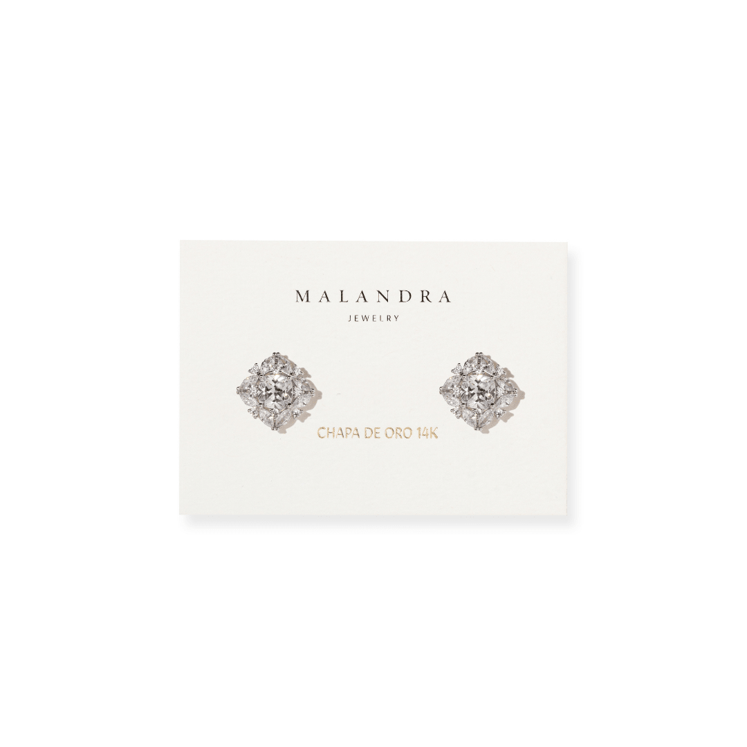 Monarch Cushion Studs - ARETES - Malandra Jewelry - ZWA148.P-QX06921YV