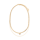 MOONSTONE LAYER GRATITUDE NECKLACE - COLLARES - Malandra Jewelry - TC2204