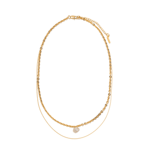 MOONSTONE LAYER GRATITUDE NECKLACE - COLLARES - Malandra Jewelry - TC2204