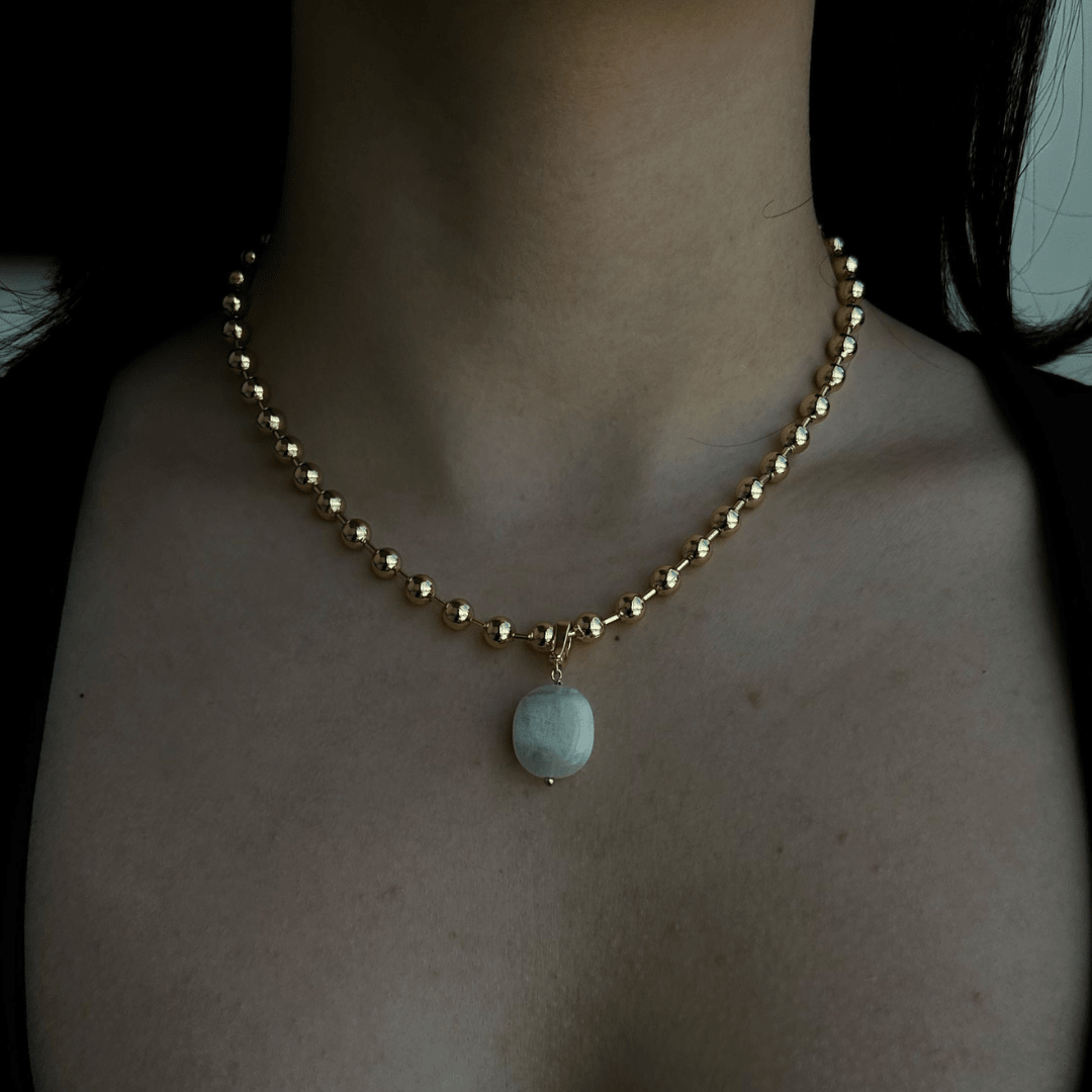 MORGANITE BEADED NECKLACE - COLLARES - Malandra Jewelry - TC2301 / EYHC13