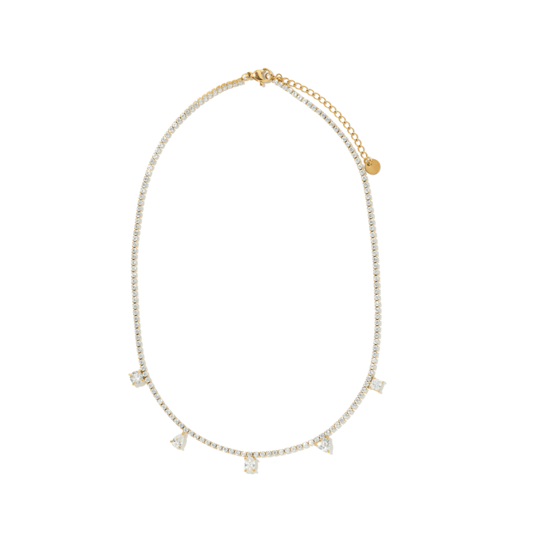 MULTI GLEAM TENNIS NECKLACE - COLLARES - Malandra Jewelry - EUWC357-JDN0310015