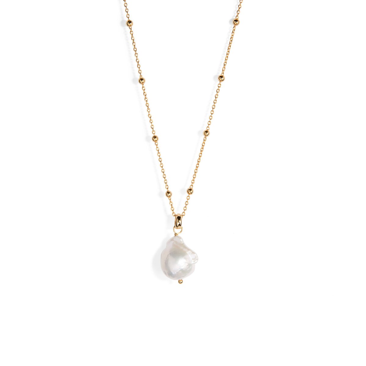 NATURAL PEARL BEADED NECKLACE - COLLARES - Malandra Jewelry - TC1816