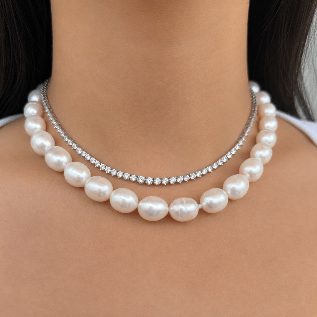 NATURAL PEARL BOLD NECKLACE - COLLARES - Malandra Jewelry - TC2513