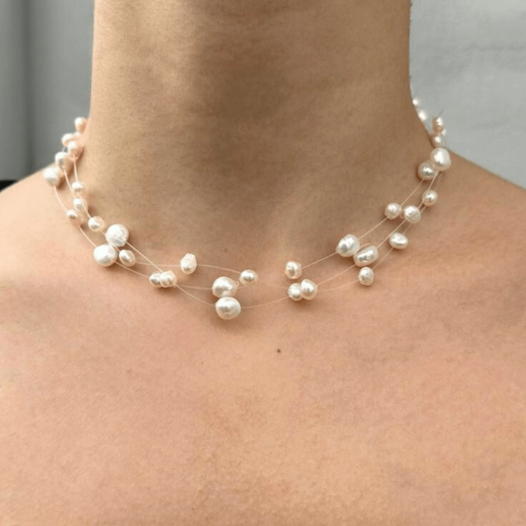 NUDE PEARL DREAM NECKLACE - COLLARES - Malandra Jewelry - TC2141