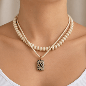 Oat Jasper Terra Necklace - COLLARES - Malandra Jewelry - TC2749