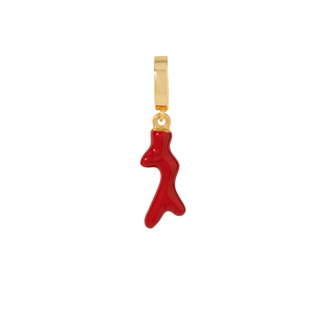 Ocean Red Coral Charm - DIJES - Malandra Jewelry - TD2612