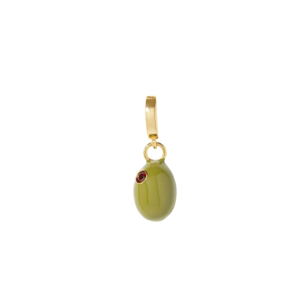 OLIVE CHARM - DIJES - Malandra Jewelry - EYHD114-3D OLIVE