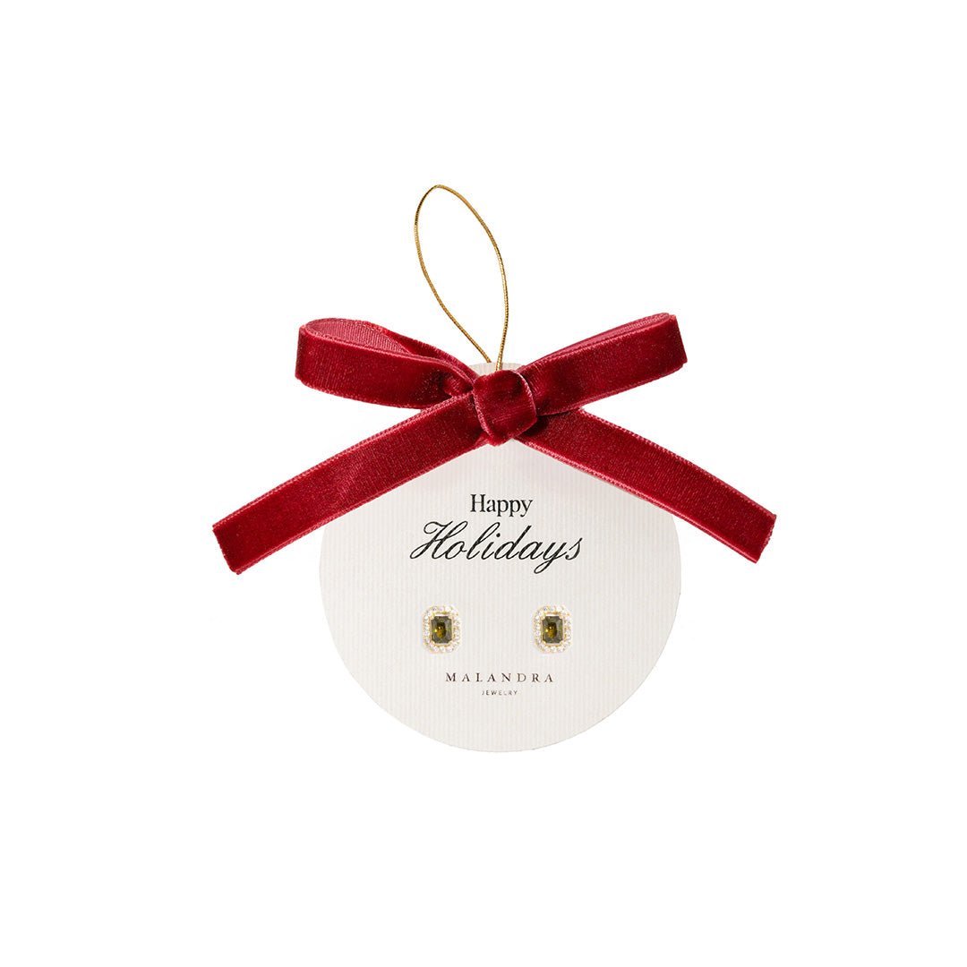 OLIVE GLIMMER EARRINGS - ARETES - Malandra Jewelry - ZWA34.V-QX03426Y