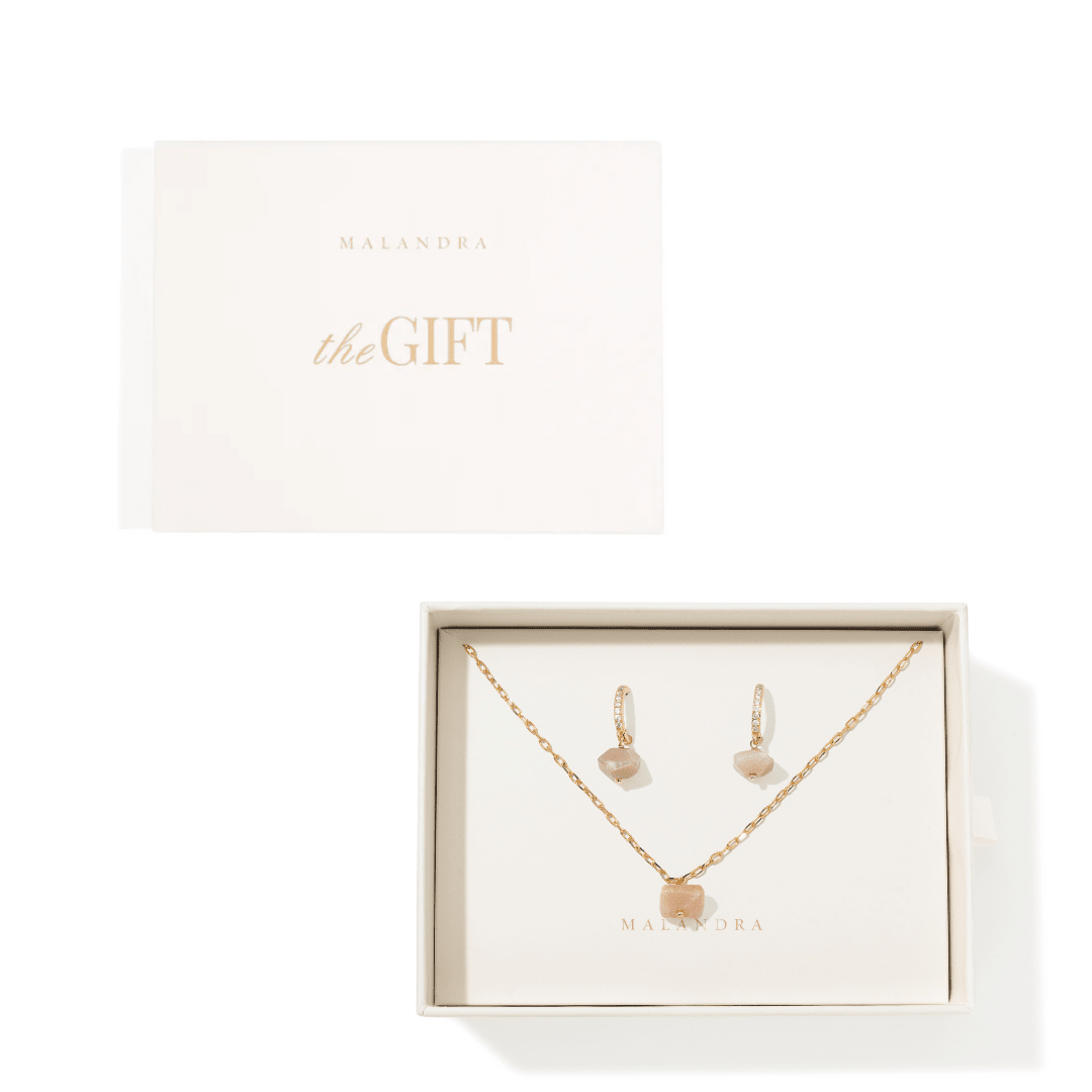 ORANGE MOONSTONE GIFT SET - SETS DE REGALO - Malandra Jewelry - SET196-TC2272/TA2215