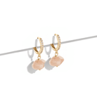 ORANGE MOONSTONE GRATITUDE HOOPS - ARETES - Malandra Jewelry - TA2215