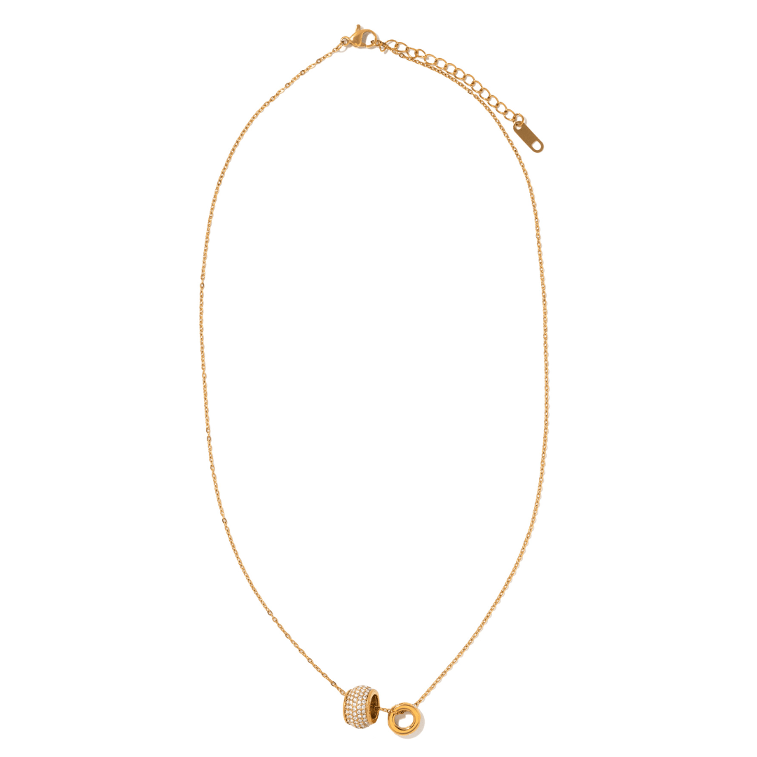 ORBIT DUO SHIMMER NECKLACE - COLLARES - Malandra Jewelry - EUWC539-JDN0307022