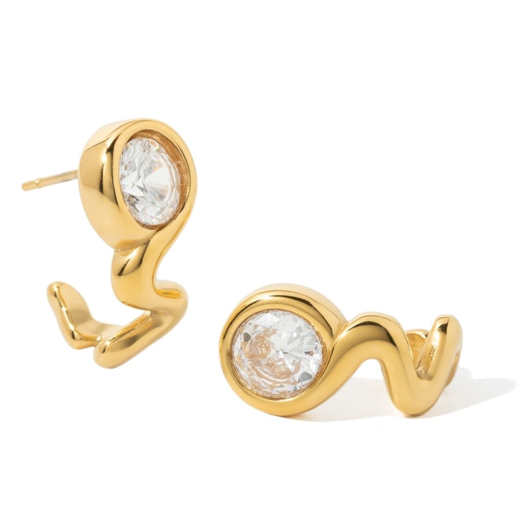 ORBIT GLEAM EARRINGS - ARETES - Malandra Jewelry - EUWA351-JDE0311120