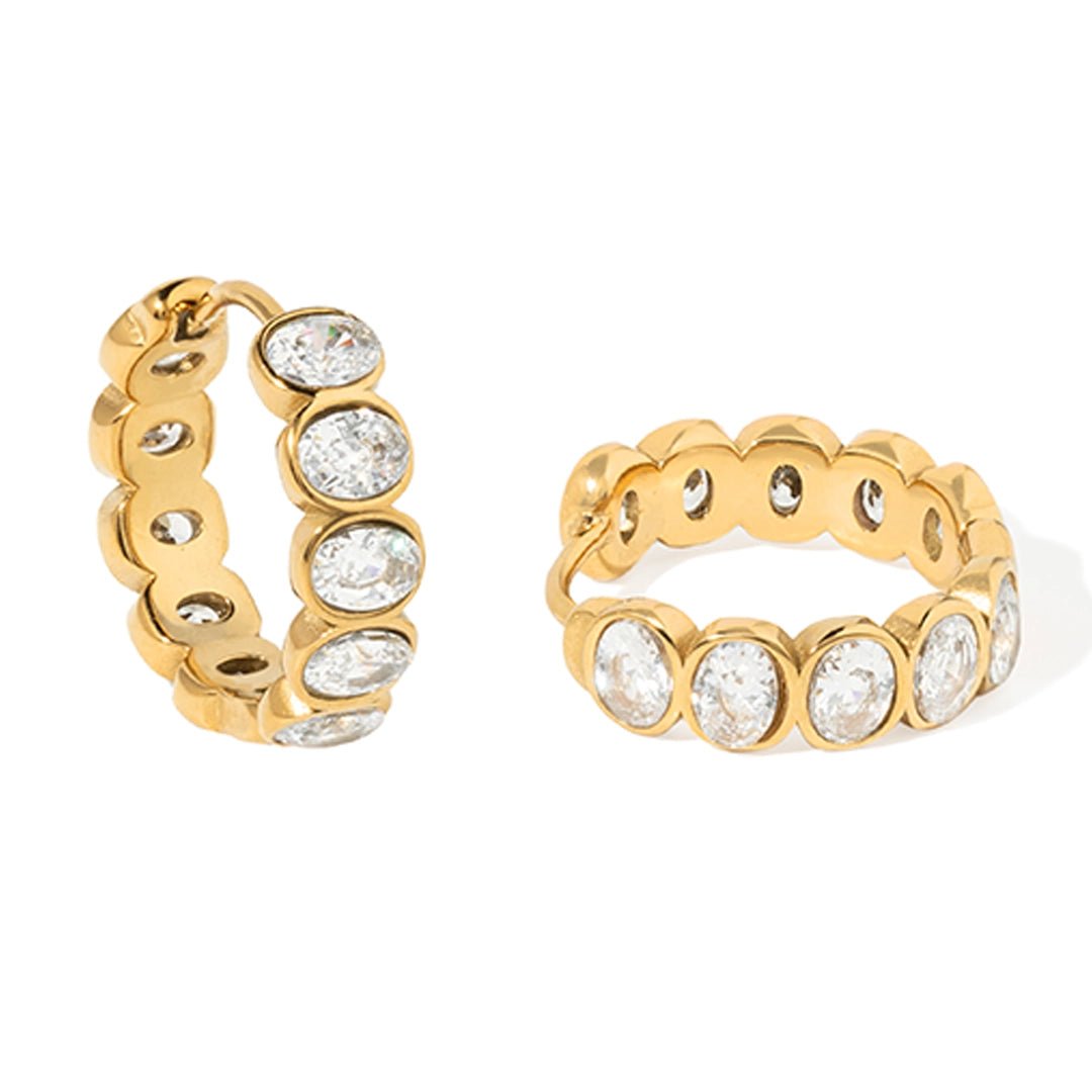 ORBIT GLEAM HOOPS - ARETES - Malandra Jewelry - EUWA490-JDE0311131