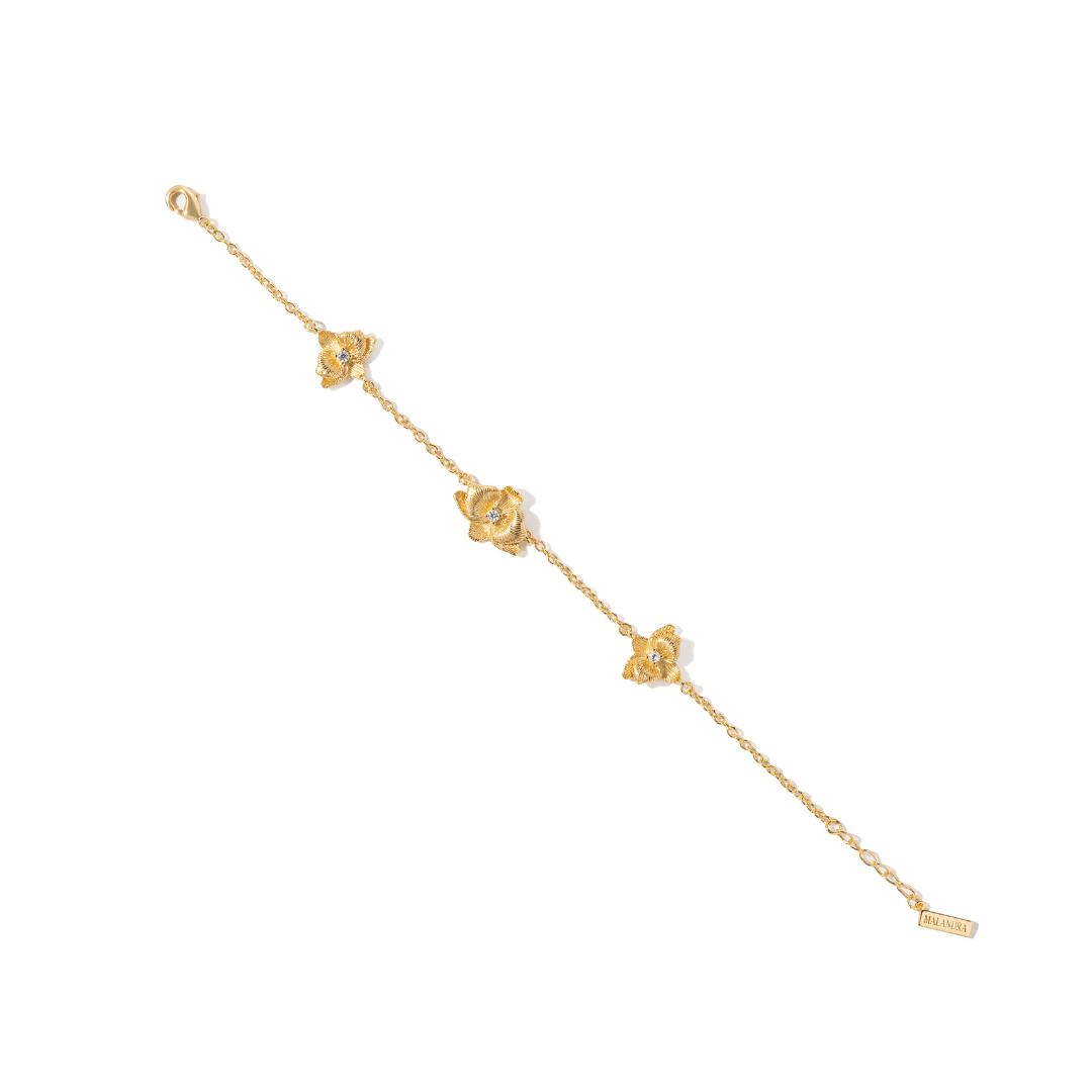 ORCHID BLOOM CLUSTER BRACELET - PULSERAS - Malandra Jewelry - ICP571