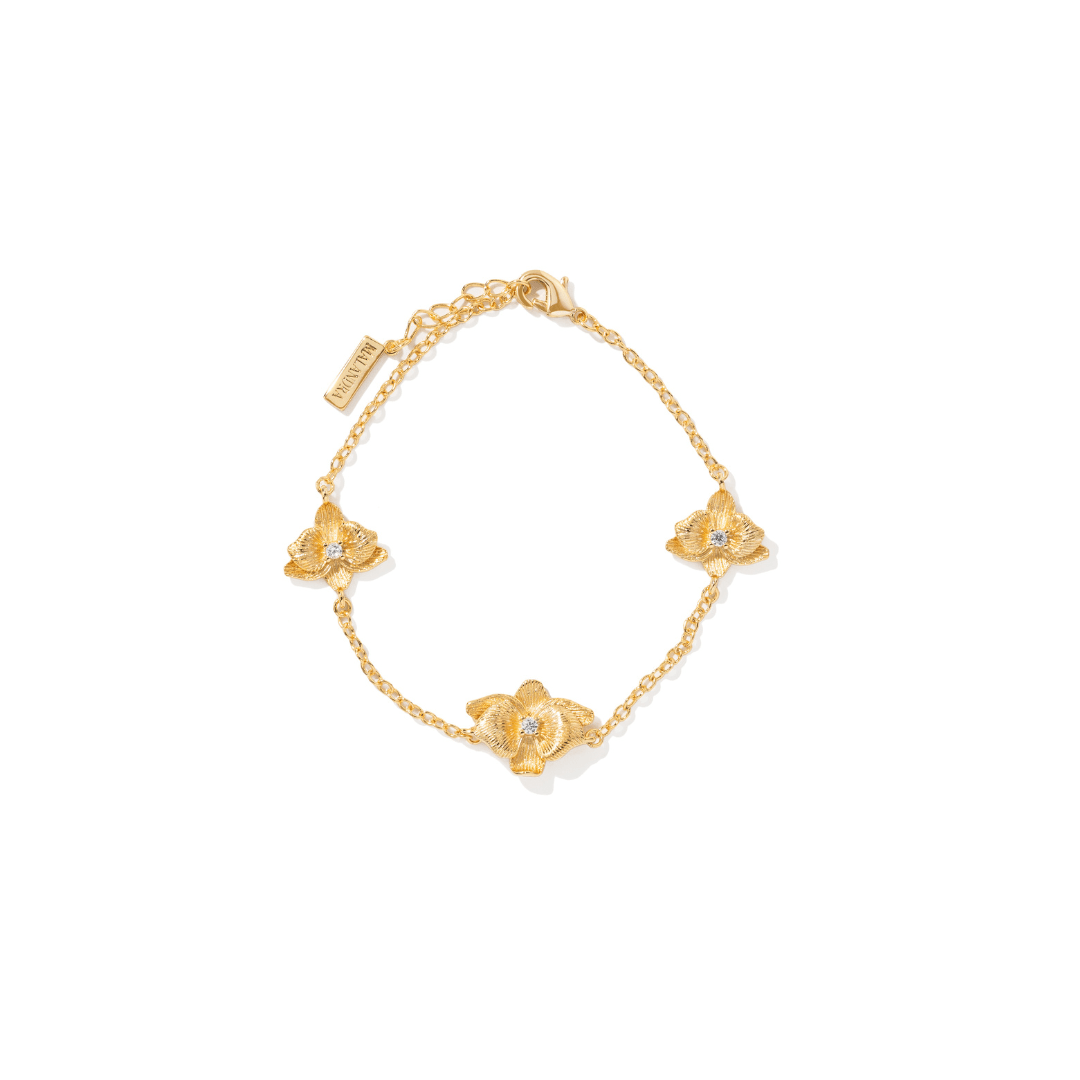 ORCHID BLOOM CLUSTER BRACELET - PULSERAS - Malandra Jewelry - ICP571