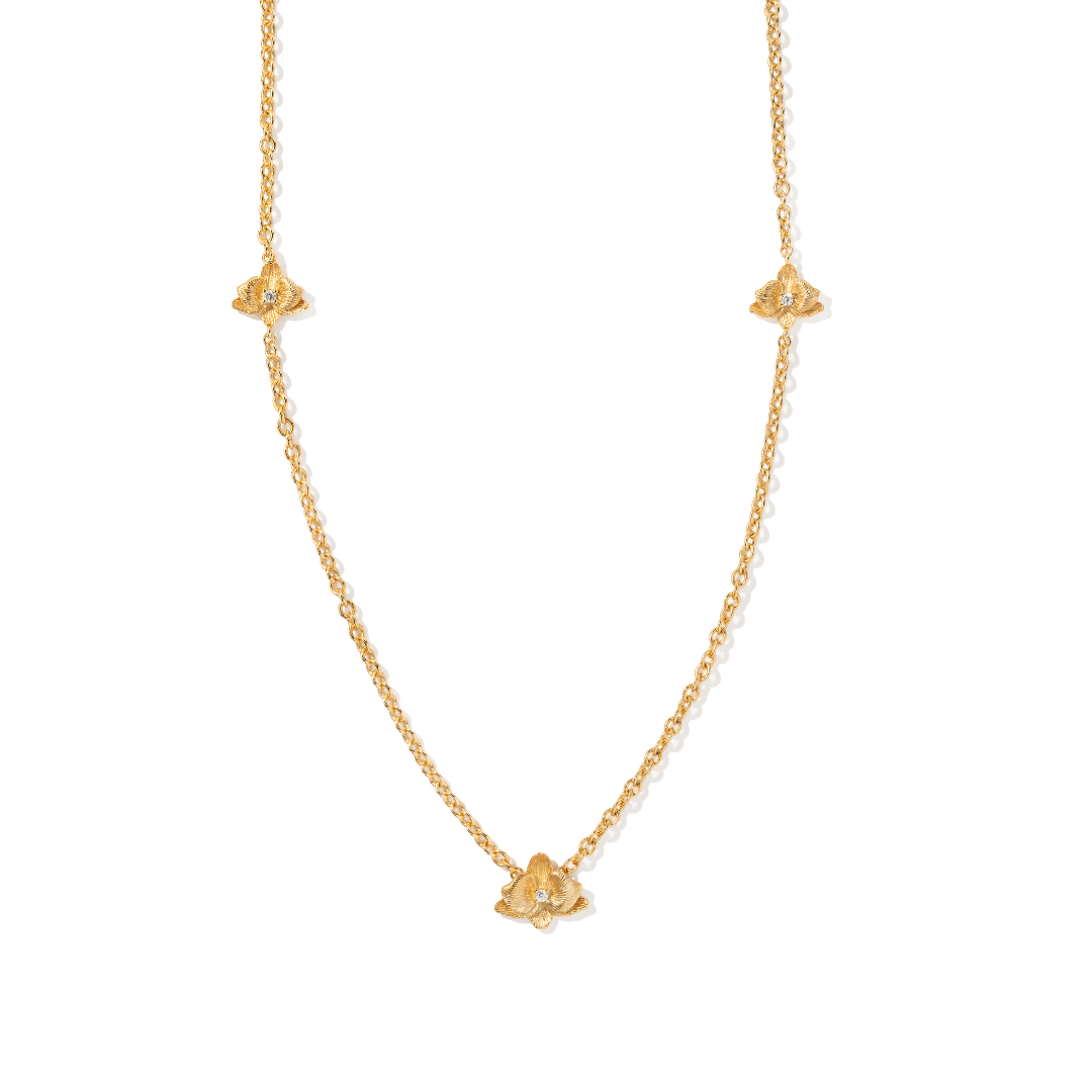 ORCHID BLOOM CLUSTER NECKLACE - COLLARES - Malandra Jewelry - ICC568
