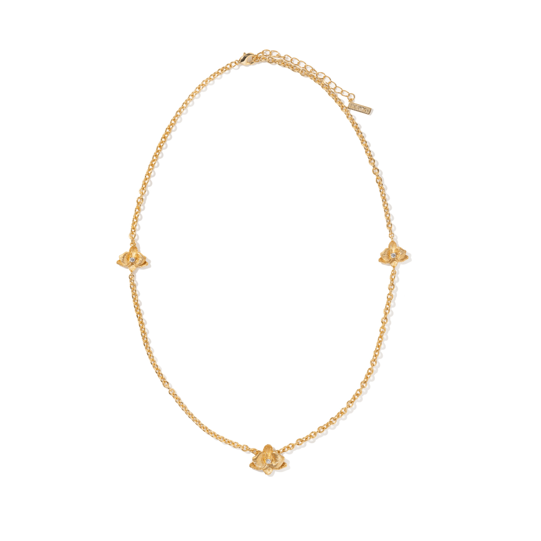 ORCHID BLOOM CLUSTER NECKLACE - COLLARES - Malandra Jewelry - ICC568