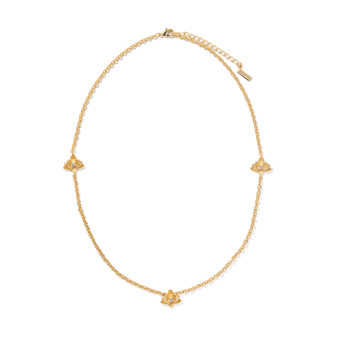 ORCHID BLOOM DELICATE NECKLACE - COLLARES - Malandra Jewelry - ICC569