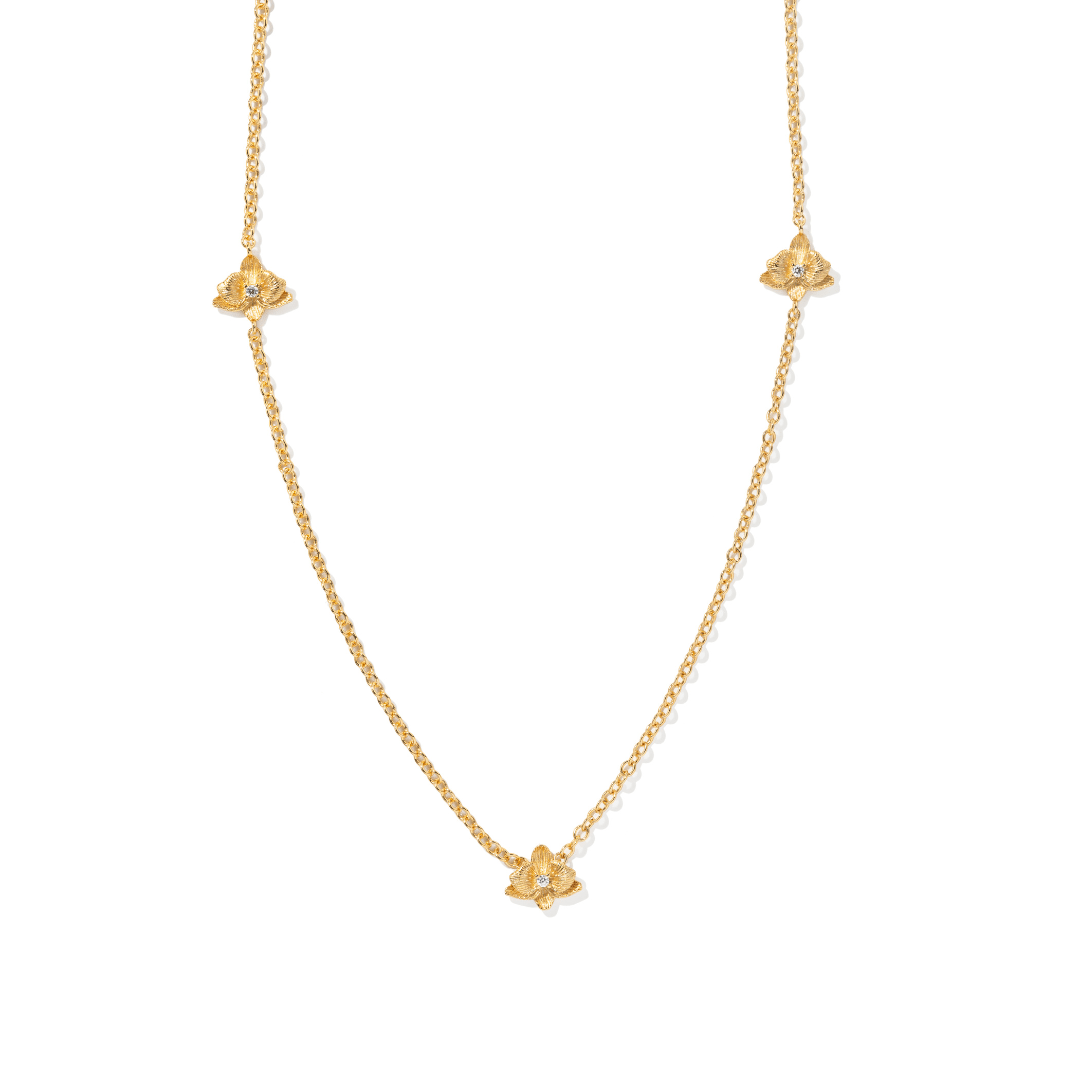 ORCHID BLOOM DELICATE NECKLACE - COLLARES - Malandra Jewelry - ICC569