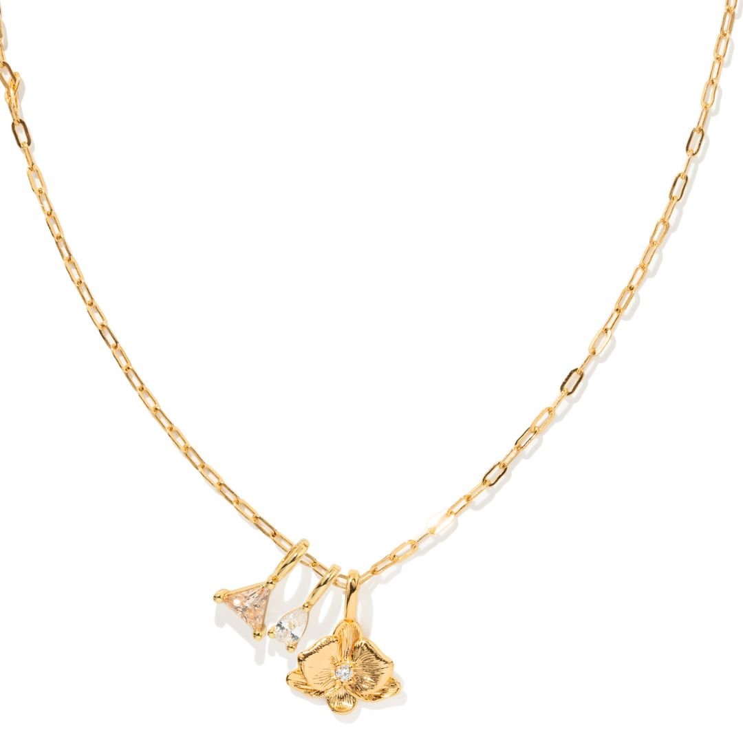 ORCHID BLOOM GLOW NECKLACE - COLLARES - Malandra Jewelry - ICC570