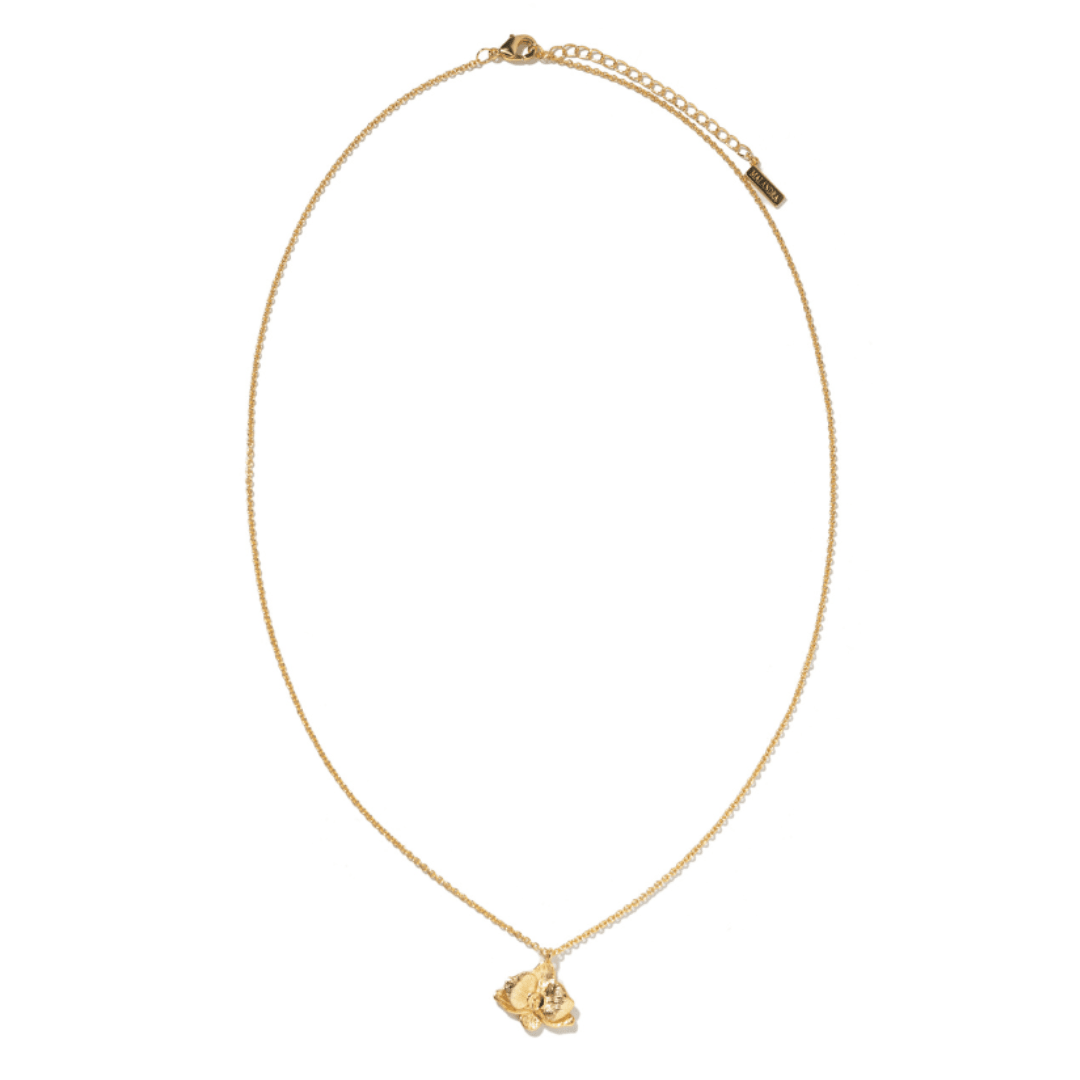 ORCHID FLOWER BIG NECKLACE - COLLARES - Malandra Jewelry - ICC546