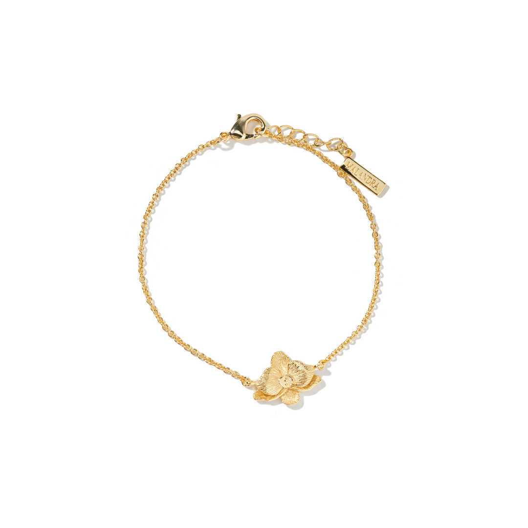 ORCHID FLOWER CHUNKY BRACELET - PULSERAS - Malandra Jewelry - ICP547