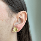 ORCHID FLOWER LARGE STUDS - ARETES - Malandra Jewelry - ICA528
