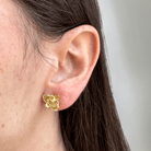 ORCHID FLOWER MEDIUM STUDS - ARETES - Malandra Jewelry - ICA526