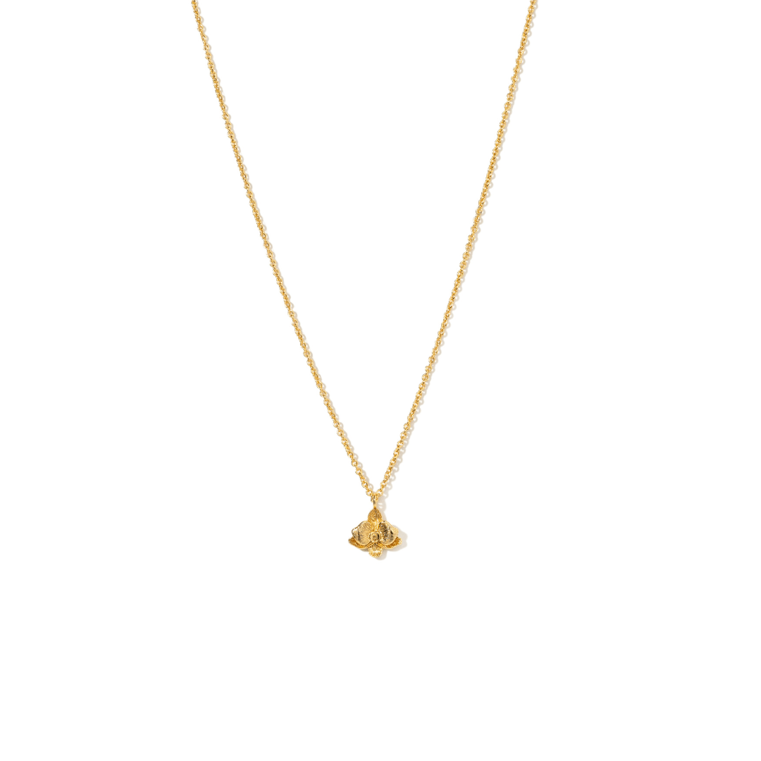 ORCHID FLOWER NECKLACE - COLLARES - Malandra Jewelry - ICC529