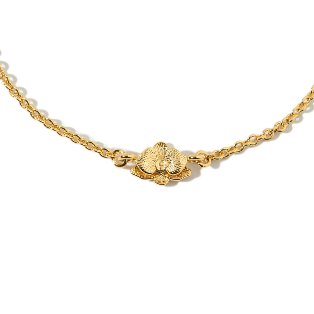 ORCHID FLOWER PETITE BRACELET - PULSERAS - Malandra Jewelry - ICP532