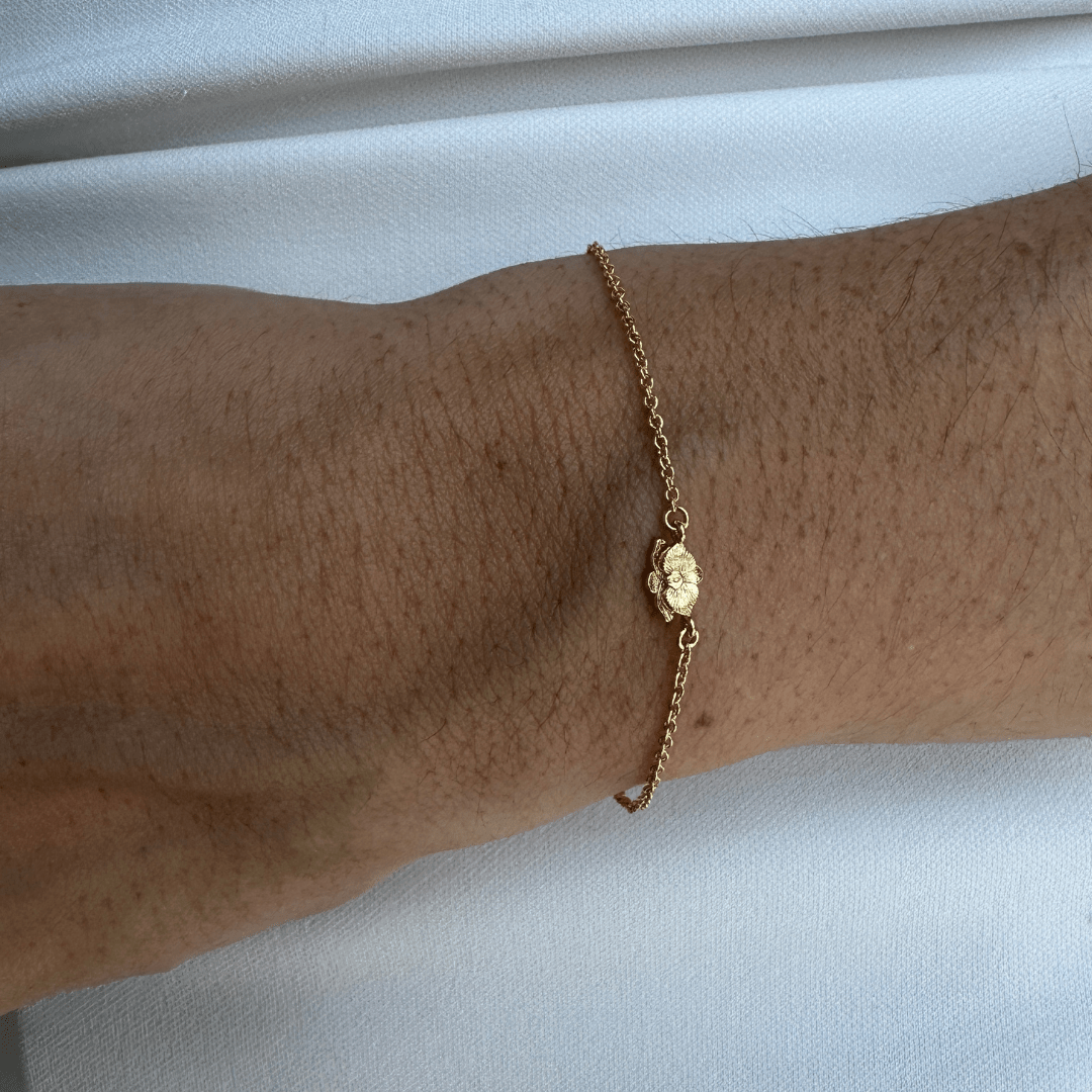 ORCHID FLOWER PETITE BRACELET - PULSERAS - Malandra Jewelry - ICP532