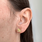 ORCHID FLOWER SMALL STUDS - ARETES - Malandra Jewelry - ICA527