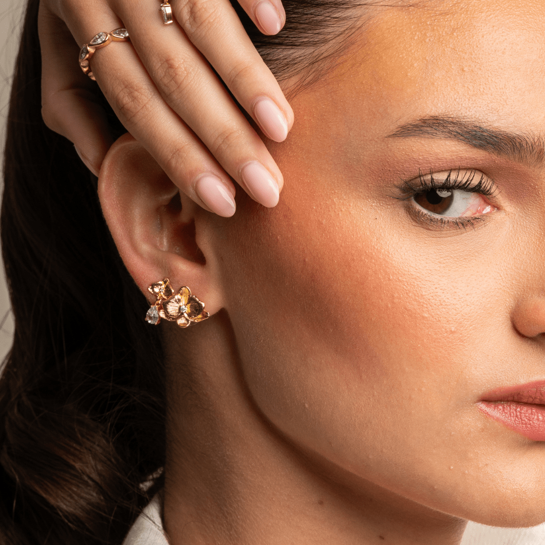 ORCHID GLOW EARRING SET - ARETES - Malandra Jewelry - SET221/ICA564/ICA528