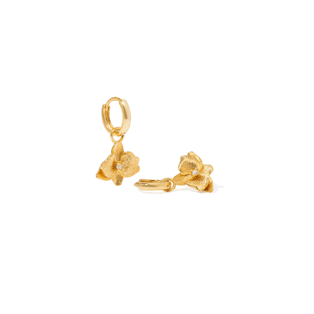 ORCHID GLOW HOOPS - ARETES - Malandra Jewelry - ICA567