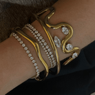 OVAL GLOW GOLD BRACELET - ARETES - Malandra Jewelry - EUWP377-JDB0307047