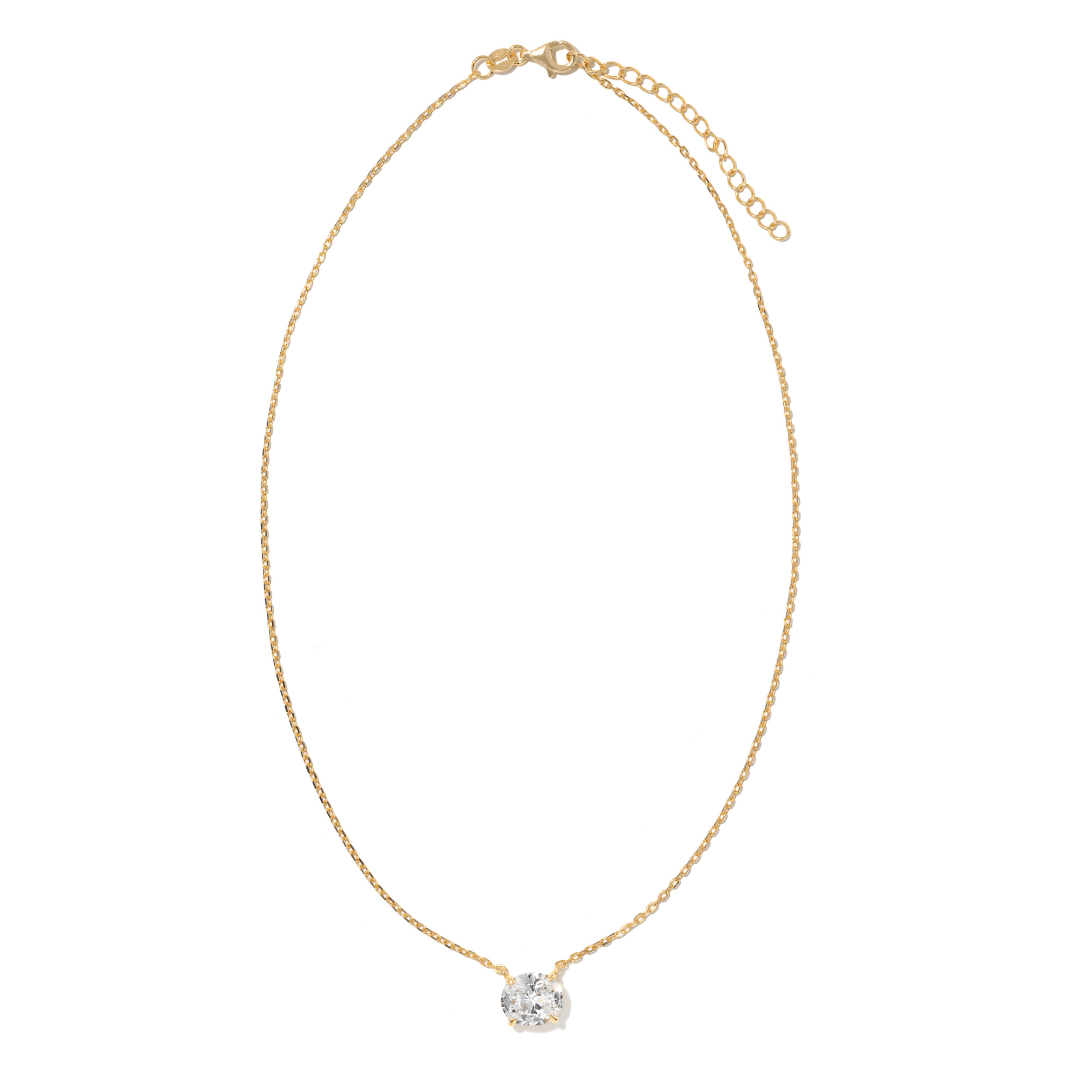 Oval Spark Gold Necklace - COLLARES - Malandra Jewelry - LSC8-HC46250