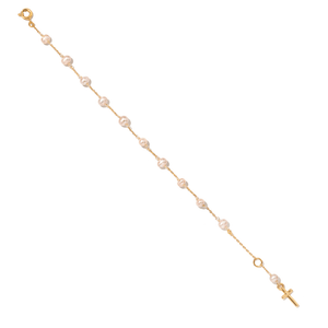 Pearl Blessing Cross Bracelet - PULSERAS - Malandra Jewelry - TP2676
