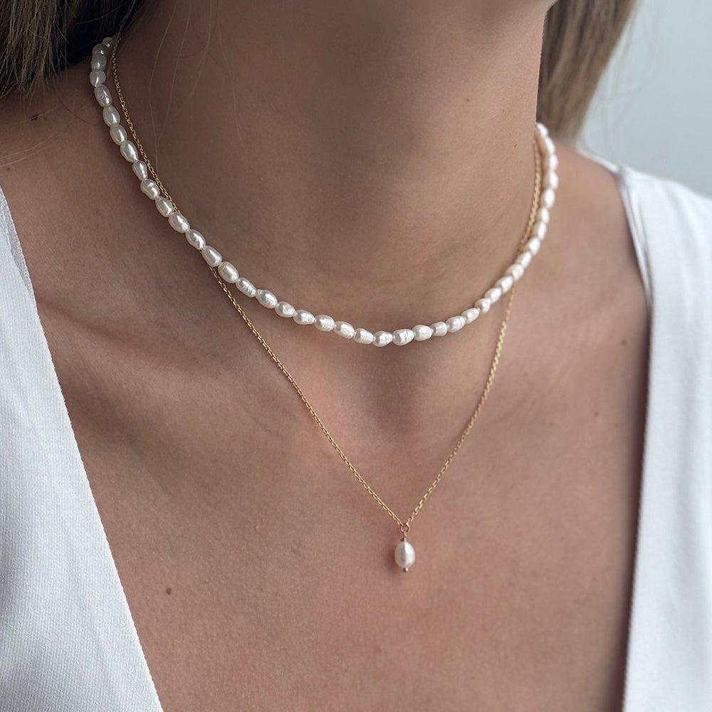 PEARL BLISS GOLDEN NECKLACE - COLLARES - Malandra Jewelry - TC1722