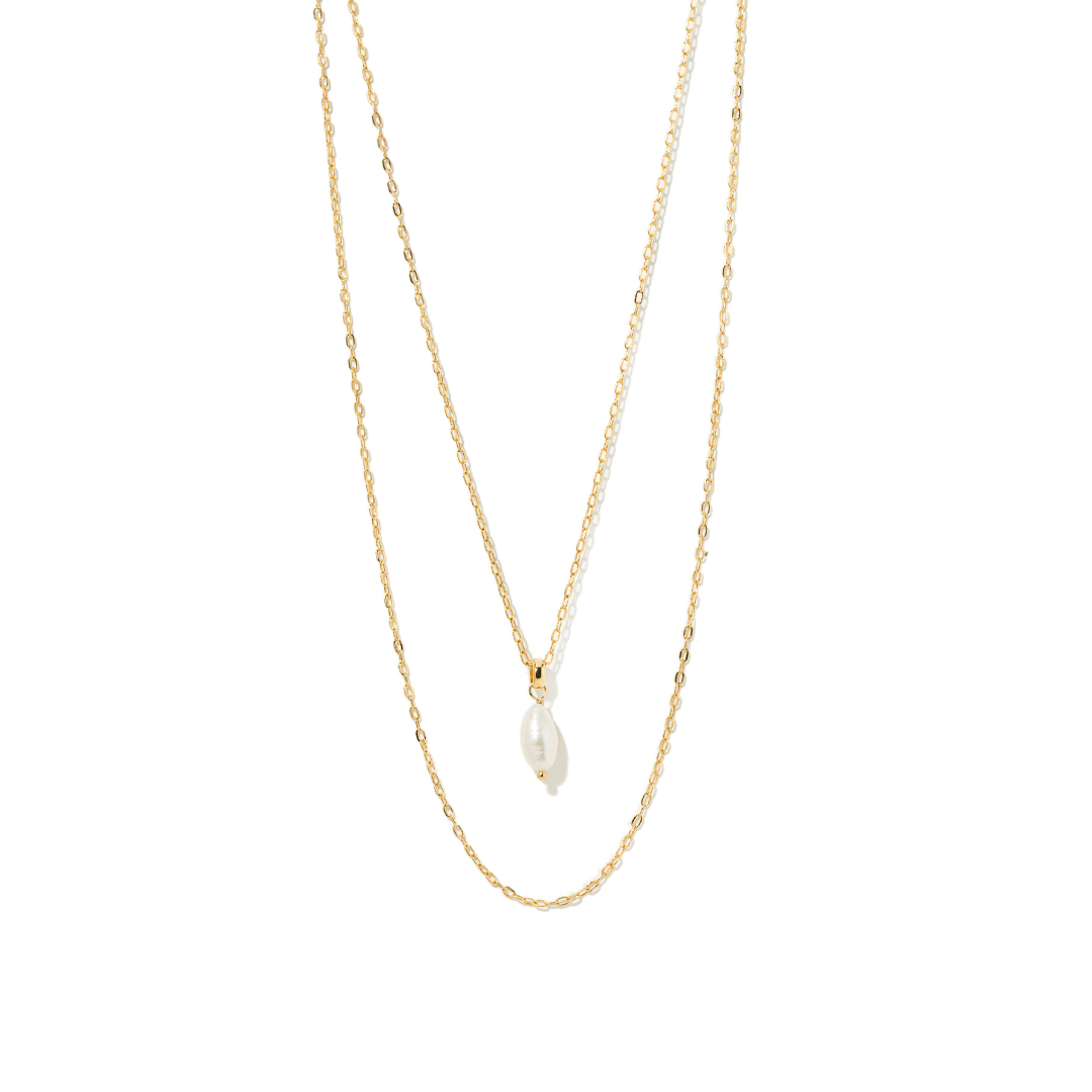 PEARL CHARM LAYER NECKLACE - COLLARES - Malandra Jewelry - TC2050