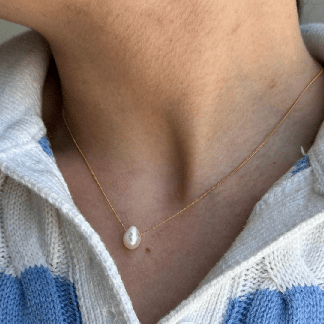 PEARL DROP CELEBRATE NECKLACE - COLLARES - Malandra Jewelry - TC2313