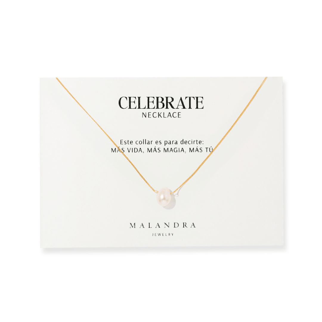 PEARL DROP CELEBRATE NECKLACE - COLLARES - Malandra Jewelry - TC2313